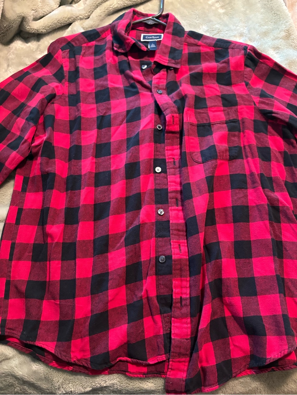 Club Room Red & Black Buffalo Plaid Shirt